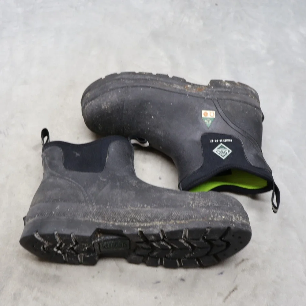 Muck Unisex M9 W10 Work Boots Black Rubber Steel Toe Safety Waterproof 070021